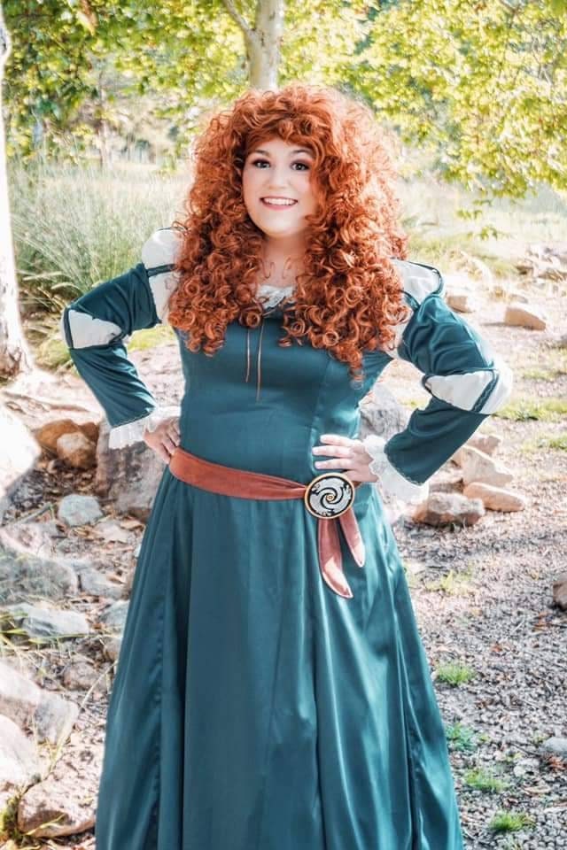 Merida Brave dress brooch Princess Cosplay costume MJcostume