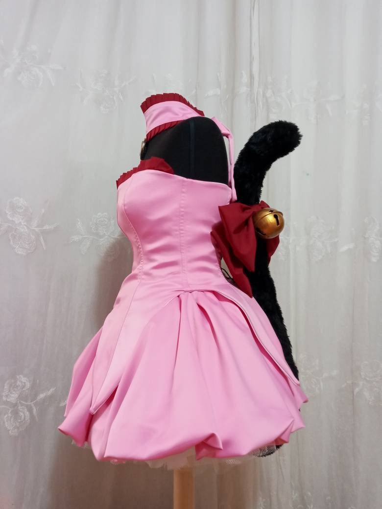 Pink dress tail and ears magical Tokyo mew Ichigo Momomiya costume