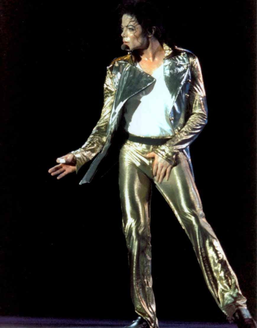 Classic MJ Michael Jackson History BAD Classic Golden Pants