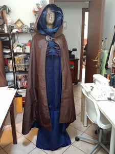 READY FOR SHIPPING Blue Brown Wizard dress, Mage costume set, Sorceress wardrobe , Pagan Priest Priestess Costume, set 4 pieces