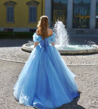 Load image into Gallery viewer, Halloween Costume Cosplay Princess Dress Cinderella Blue Ball Gown