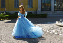 Load image into Gallery viewer, Halloween Costume Cosplay Princess Dress Cinderella Blue Ball Gown