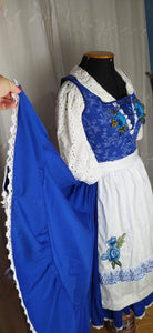 Beauty and the beast princess Cosplay Belle Blue dress