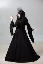 Load image into Gallery viewer, Evil Queen Star Wars Sith Costume Deep V Neck Black Gothic Wedding Dress
