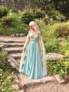 Cotton Blend Khaleesi Gown Fantasy Cosplay Game of Thrones Daenerys Qarth Dress