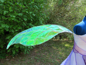 Extra Large Adult Sized Iridescent Celophane Goddess Themed Fairy Wings for Cosplay or Costumes