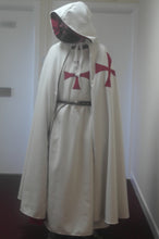 Load image into Gallery viewer, Knights Templar White cotton drill surcoat and lined cloak