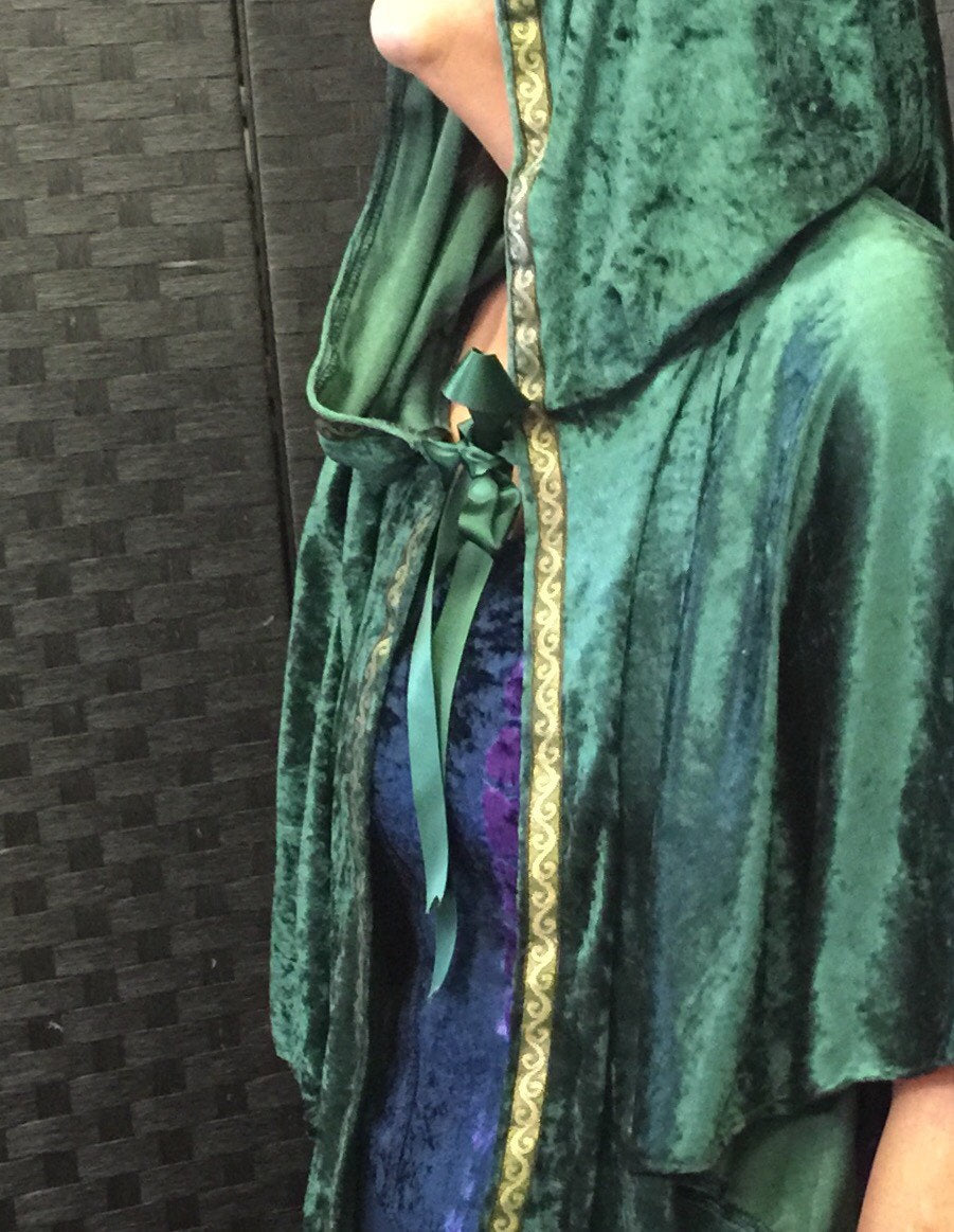 Medieval Velvet Cloak with Hood