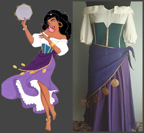 Esmeralda Costume Esmeralda Outfit for Adults inspired The Hunchback of Notre Dame