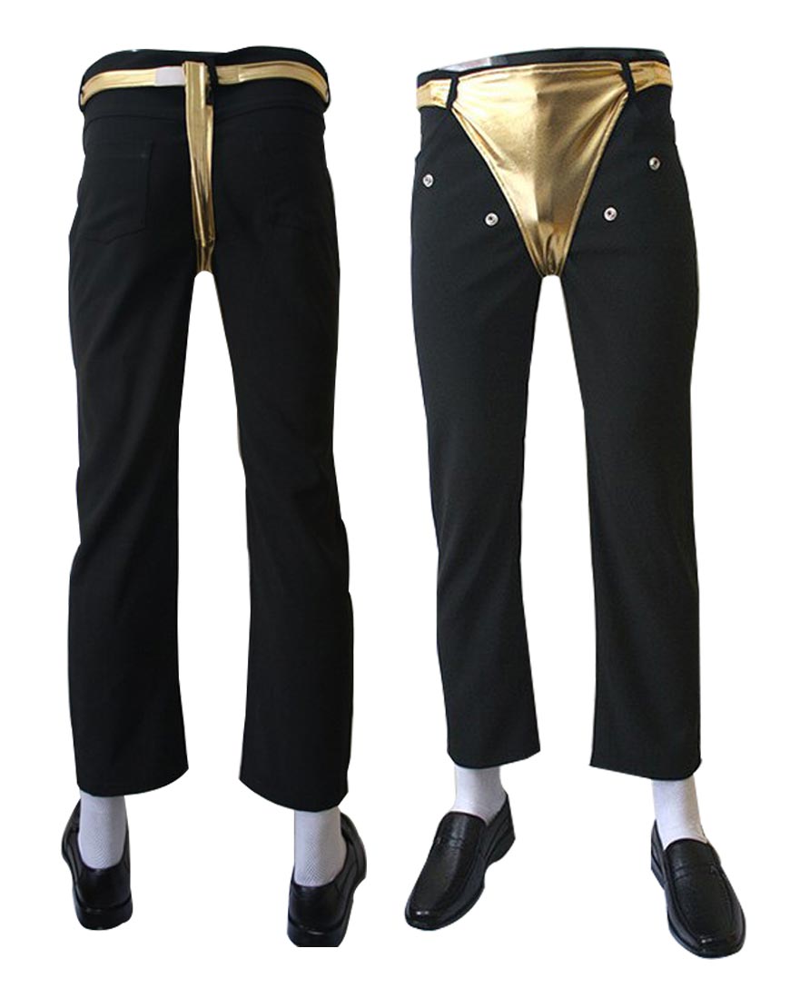 Michael Jackson Dangerous Tour Pants Black Golden Trouser – MJcostume