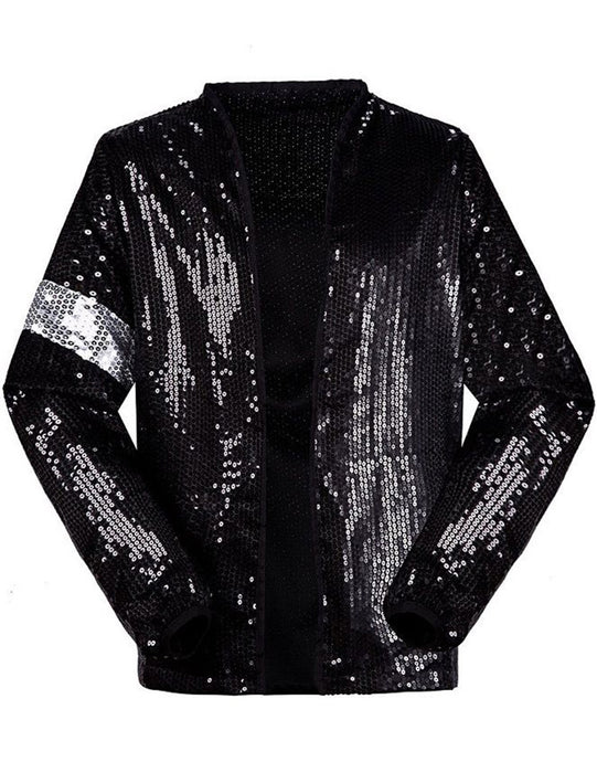 Michael Billie Jean Jacket Black Sequin Costume for Adult, Kids